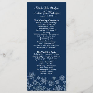 Winterschneeflocken Hochzeitsprogramm Foto Sake ha Programm