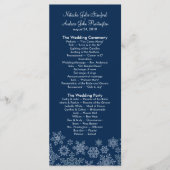 Winterschneeflocken Hochzeitsprogramm Foto Sake ha Programm (Vorderseite)