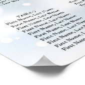 Winterschneeflocken Hochzeitsskalender Poster (Ecke)