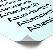 Winterschneeflocken Hochzeitsskalender Poster (Ecke)