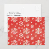 Winterschneeflocken-Hörmuster Postkarte (Vorne/Hinten)