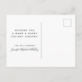 Winterschneeflocken-Hörmuster Postkarte (Rückseite)