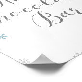 Winterschneeflocken - Hot-Chocolate-Bar-Zeichen Poster (Ecke)