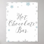 Winterschneeflocken - Hot-Chocolate-Bar-Zeichen Poster (Vorne)