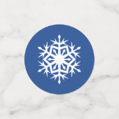 Winterschneeflocken im Blauen Tischfetti Konfetti (Klein Vorderseite)