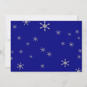 Winterschneeflocken im Bling Swirl Hochzeitskarte Einladung (Rückseite)