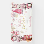 Winterschneeflocken im Glitzer der Nationalstaaten Banner (Vertikal)