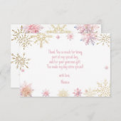 Winterschneeflocken im Glitzer der Nationalstaaten Dankeskarte (Vorne/Hinten)