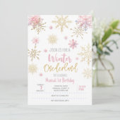 Winterschneeflocken im Glitzer der Nationalstaaten Einladung (Stehend Vorderseite)