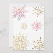 Winterschneeflocken im Glitzer der Nationalstaaten Einladung (Rückseite)