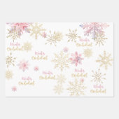 Winterschneeflocken im Glitzer der Nationalstaaten Geschenkpapier Set (Vorderseite 2)
