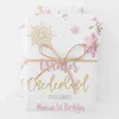 Winterschneeflocken im Glitzer der Nationalstaaten Geschenkpapier Set (Beispiel)