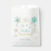 Winterschneeflocken im Glitzer der Nationalstaaten Geschenktütchen (Vorderseite)