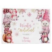 Winterschneeflocken im Glitzer der Nationalstaaten Große Geschenktüte (Rückseite)