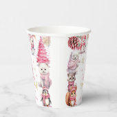 Winterschneeflocken im Glitzer der Nationalstaaten Pappbecher (Rechts)