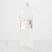 Winterschneeflocken im Glitzer der Nationalstaaten Wasserflaschenetikett (Vorderseite)