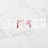 Winterschneeflocken im Glitzer der Nationalstaaten Wasserflaschenetikett (Einzelnes Label)