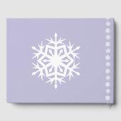 Winterschneeflocken im Lavendel Gästebuch (Rückseite)