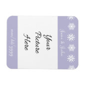 Winterschneeflocken im Lavendel Rett-the-Date-Magn Magnet (Horizontal)