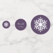 Winterschneeflocken im Lila Confetti Konfetti (Rückseiten)