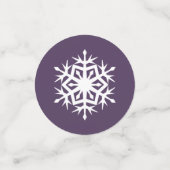 Winterschneeflocken im Lila Confetti Konfetti (Klein Vorderseite)