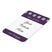 Winterschneeflocken im Lila Rett-the-Date-Magnet Magnet (Linke Seite)