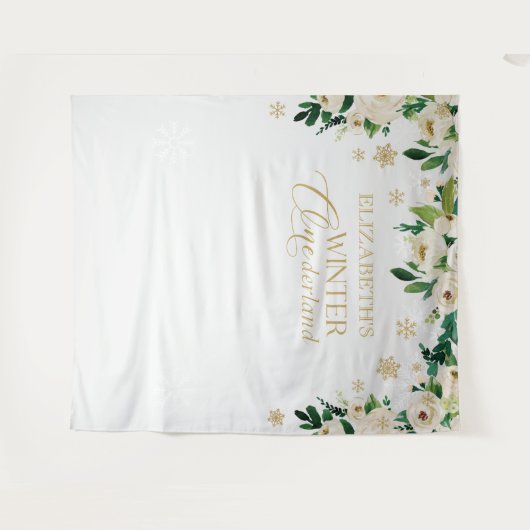 Winterschneeflocken im Onederland Wandteppich (Vorderseite (Horizontal))