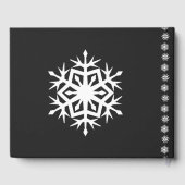Winterschneeflocken im Schwarzen Gästebuch (Rückseite)