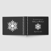 Winterschneeflocken im Schwarzen Gästebuch (Voll)