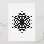 Winterschneeflocken im Schwarzwald - Einladung (Rückseite)