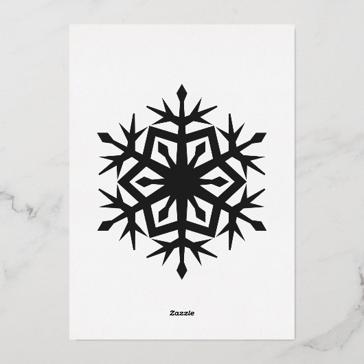 Winterschneeflocken im Schwarzwald - Einladung (Rückseite)