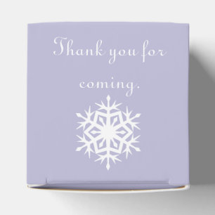 Winterschneeflocken in der Lavender Gefälligkeitsb Geschenkschachtel