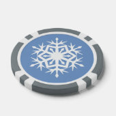 Winterschneeflocken in Periwinkle Pokerchips (Einzeln)