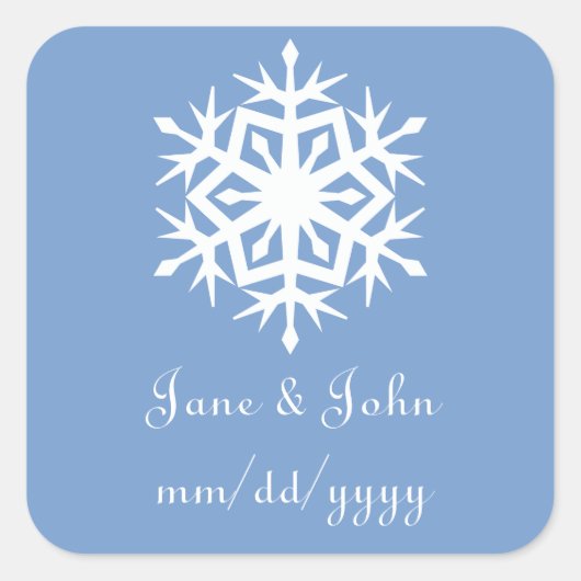 Winterschneeflocken in Periwinkle Sticker (Vorderseite)