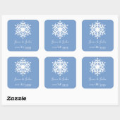 Winterschneeflocken in Periwinkle Sticker (Blatt)