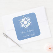 Winterschneeflocken in Periwinkle Sticker (Umschlag)