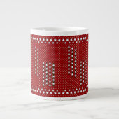 Winterschneeflocken Jumbo-Tasse (Vorderseite)