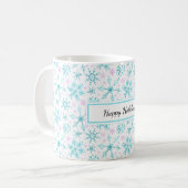 Winterschneeflocken Kaffeetasse (Vorderseite Links)