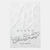 Winterschneeflocken Kalligraphie Geschirrtuch (Vertikal)