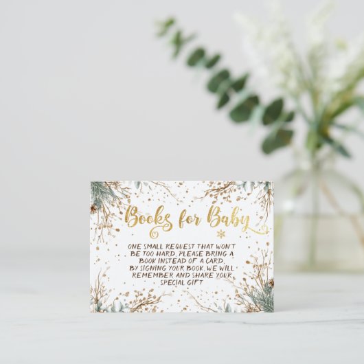 Winterschneeflocken Kinderduschbücher für Kinder Begleitkarte (Stehend Vorderseite)