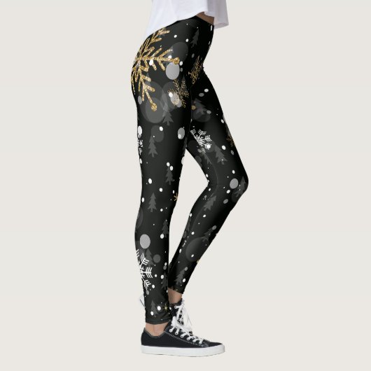 Winterschneeflocken Leggings (Rechts)