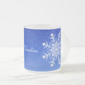 Winterschneeflocken Mattierter Cup oder Tasse (VorderseiteRechts)