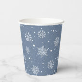 Winterschneeflocken mit der kalten Outdoor Boy Bab Pappbecher (Rückseite)