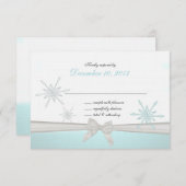 Winterschneeflocken mit schlechter offizieller Rea RSVP Karte (Vorne/Hinten)