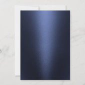 Winterschneeflocken Moderne Navy Blue Baby Dusche Einladung (Rückseite)