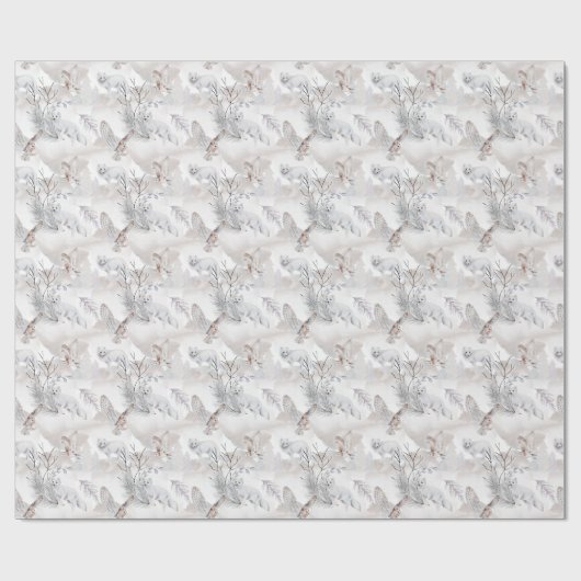 Winterschneeflocken-Muster für Winterschnee Geschenkpapier (Flach)