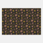 Winterschneeflocken-Muster in Rosa und Gold Geschenkpapier Set (Vorderseite 3)