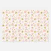Winterschneeflocken-Muster in Rosa und Gold Geschenkpapier Set (Vorderseite)