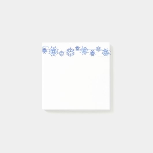 Winterschneeflocken - Nachhinweise Post-it Klebezettel (Vorderseite)