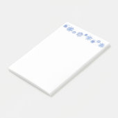 Winterschneeflocken - Nachhinweise Post-it Klebezettel (angewinkelt)
